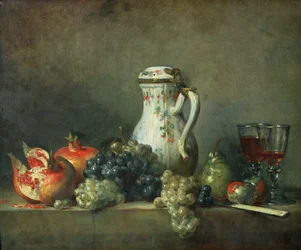Nature morte aux raisins et aux grenades, 1763